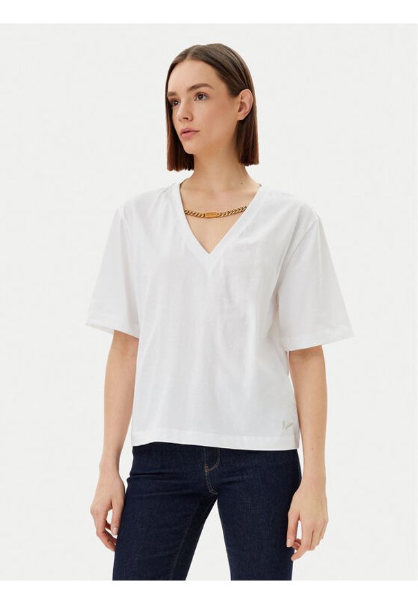 Marciano Guess T-Shirt 5GGI03 6298A Biały Regular Fit. Kolor: biały. Materiał: bawełna