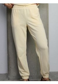 Sinsay - Spodnie jogger z dzianiny terry - żółty. Kolor: żółty. Materiał: dzianina #1