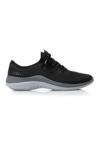 Buty do chodzenia damskie Crocs Literide. Zapięcie: sznurówki. Kolor: czarny. Materiał: materiał, syntetyk. Szerokość cholewki: normalna. Sport: turystyka piesza