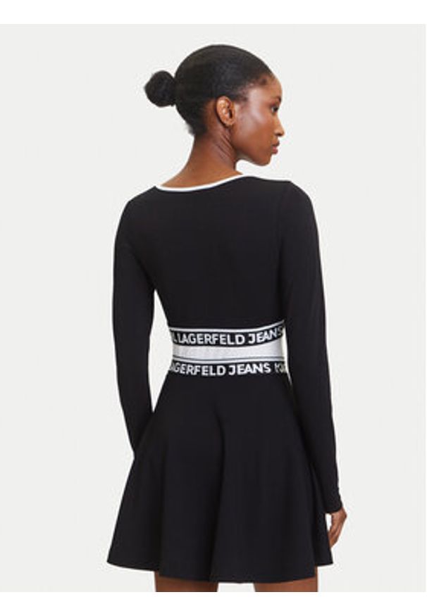 Karl Lagerfeld Jeans Body A3W17045 Czarny Slim Fit. Kolor: czarny. Materiał: bawełna