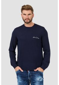 Armani Exchange - ARMANI EXCHANGE Granatowy sweter Jumpers. Kolor: niebieski #1