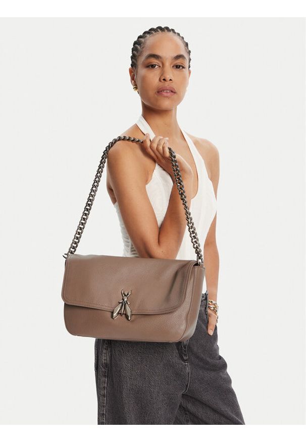 Patrizia Pepe Torebka 8B0279/L165-B744 Brązowy. Kolor: brązowy. Materiał: skórzane