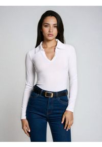 Sinsay - Body z domieszką wiskozy - biały. Kolor: biały. Materiał: wiskoza #1