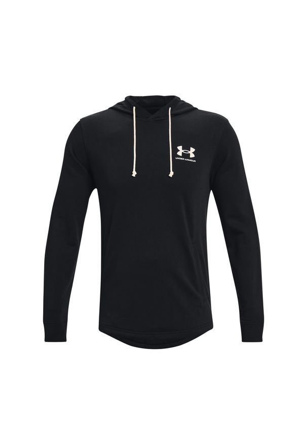 Bluza z kapturem Under Armour Rival Terry LC. Typ kołnierza: kaptur. Kolor: biały, wielokolorowy, czarny. Materiał: bawełna, poliester. Sport: joga i pilates