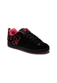 DC Shoes - Buty skórzane damskie COURT GRAFFIK. Kolor: różowy, czerwony, wielokolorowy. Materiał: poliester, skóra, syntetyk, materiał. Szerokość cholewki: normalna #1