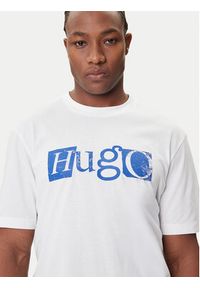Hugo - HUGO T-Shirt Nugix 50543485 Biały Regular Fit. Kolor: biały. Materiał: bawełna