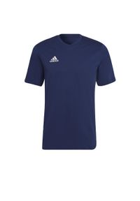 Adidas - Koszulka piłkarska męska adidas Entrada 22 Tee. Kolor: niebieski. Sport: piłka nożna