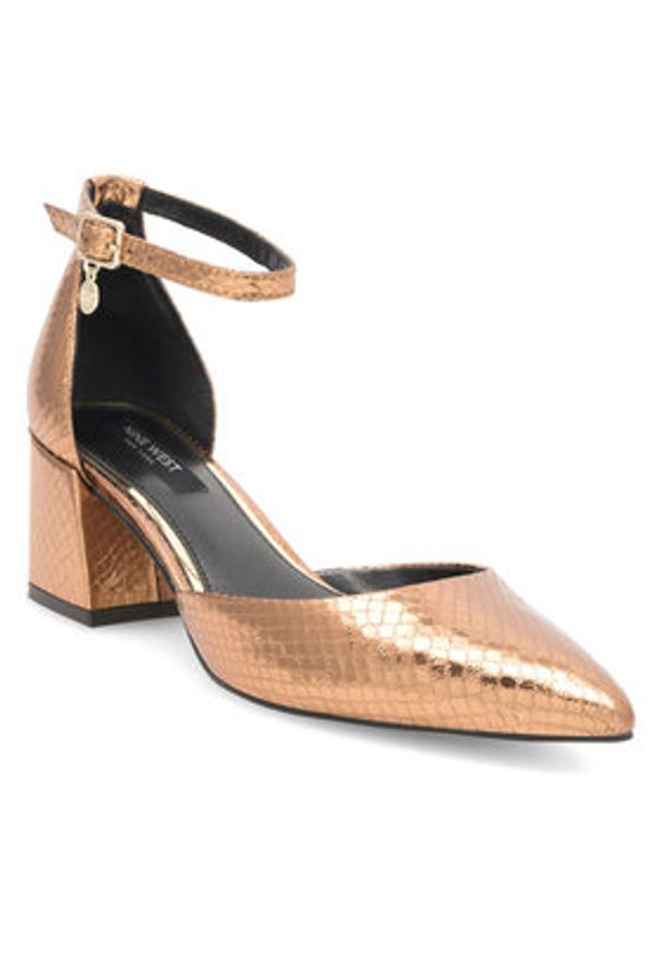 Nine West Czółenka FARIA FF-2377 Brązowy. Kolor: brązowy. Materiał: skóra