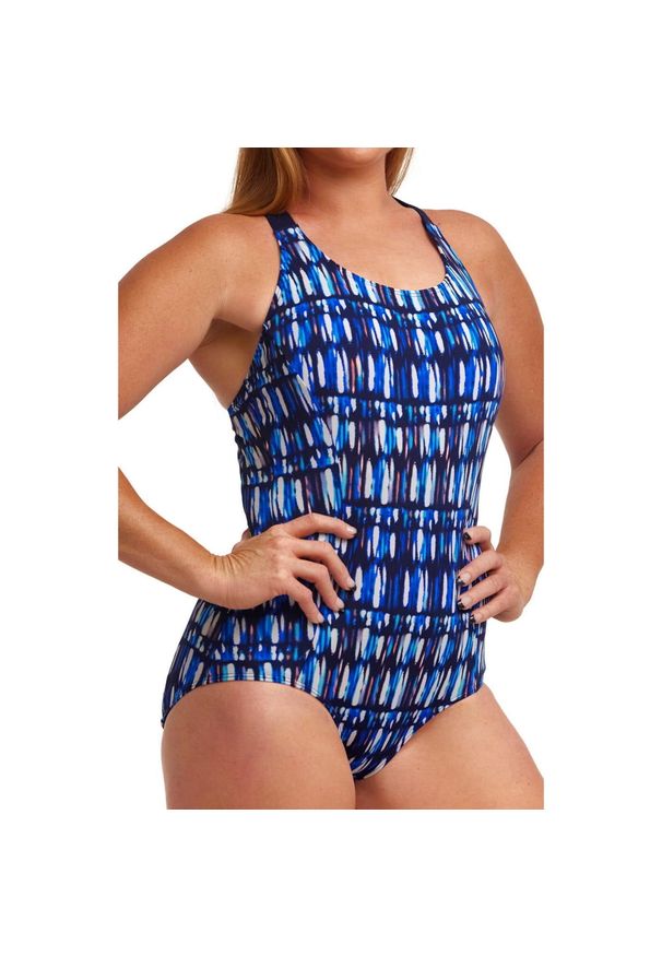 Strój do pływania z miseczkami FUNKITA Perfect Teeth - Brace Me Back. Kolor: niebieski