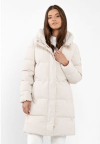 Volcano - Zimowy płaszcz J-LUCY. Materiał: włókno, syntetyk, materiał, puch. Wzór: napisy, haft. Sezon: zima #1