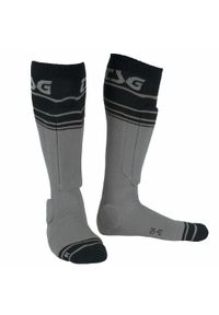 Skarpety Textile Riot Sock w szare paski TSG. Kolor: szary. Wzór: paski. Sport: kolarstwo