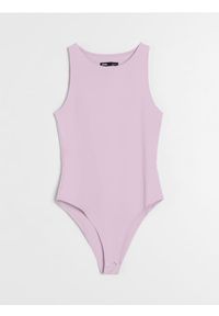Sinsay - Body na ramiączkach z okrągłym dekoltem - różowy. Kolor: różowy. Długość rękawa: na ramiączkach #1