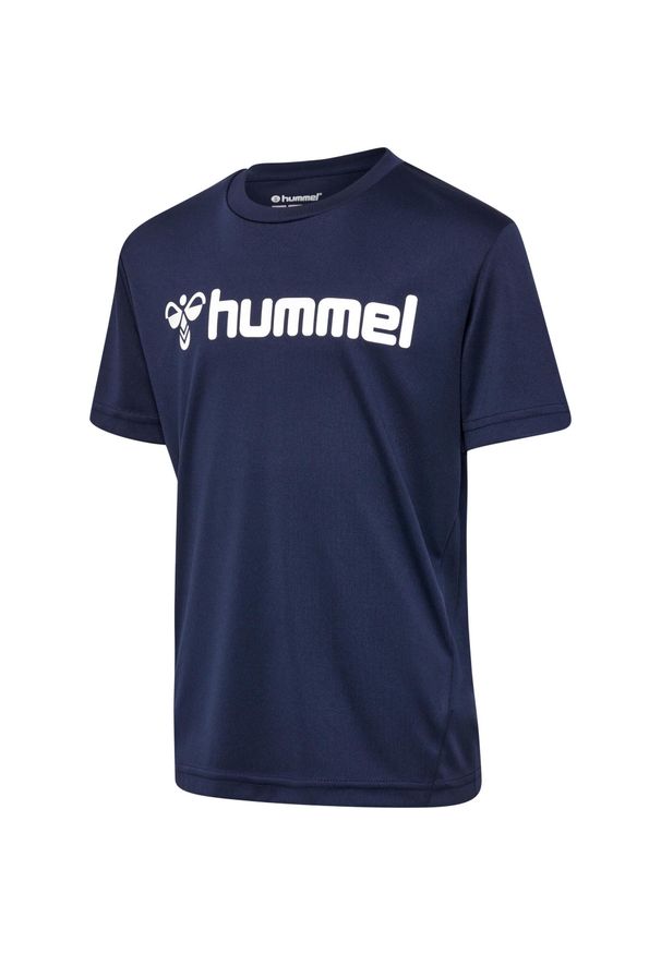 Hummel Koszulka poliestrowa sportowa Poly Logo Jersey Kids. Kolor: niebieski. Materiał: jersey, poliester