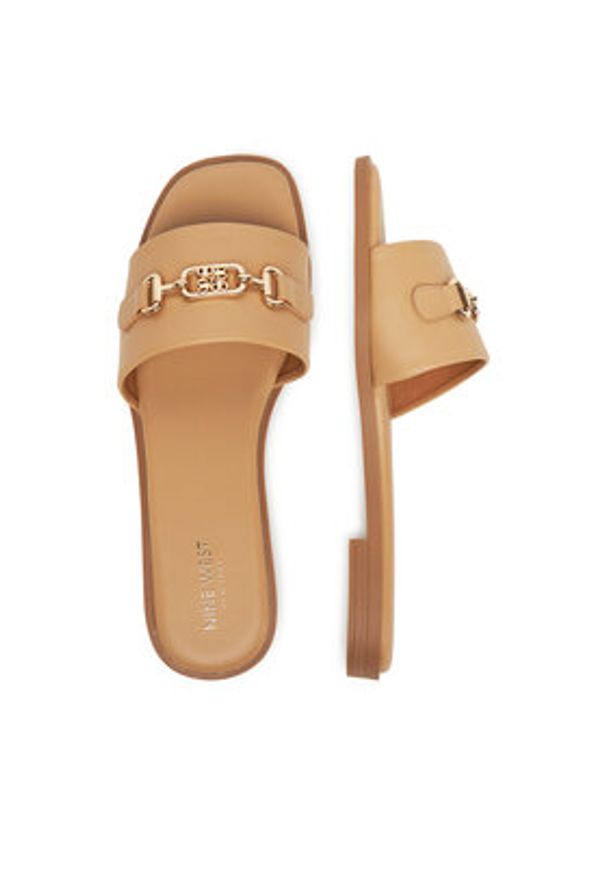 Nine West Klapki 678322-84 Beżowy. Kolor: beżowy. Materiał: materiał, syntetyk