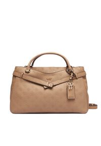 Guess Torebka Ella Logo HWPD97 46060 Beżowy ciemny. Kolor: beżowy. Materiał: skórzane #4