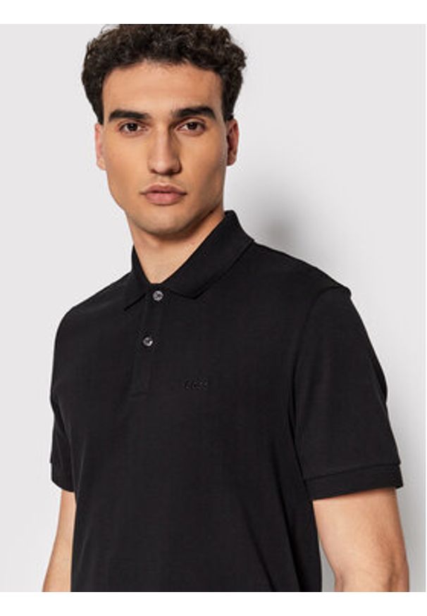 BOSS - Boss Polo Pallas 50468362 Czarny Regular Fit. Typ kołnierza: polo. Kolor: czarny. Materiał: bawełna