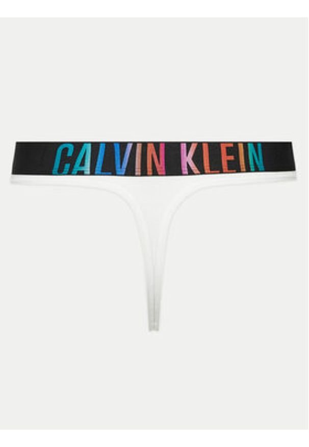 Calvin Klein Underwear Stringi 000QF7833E Biały. Kolor: biały. Materiał: bawełna