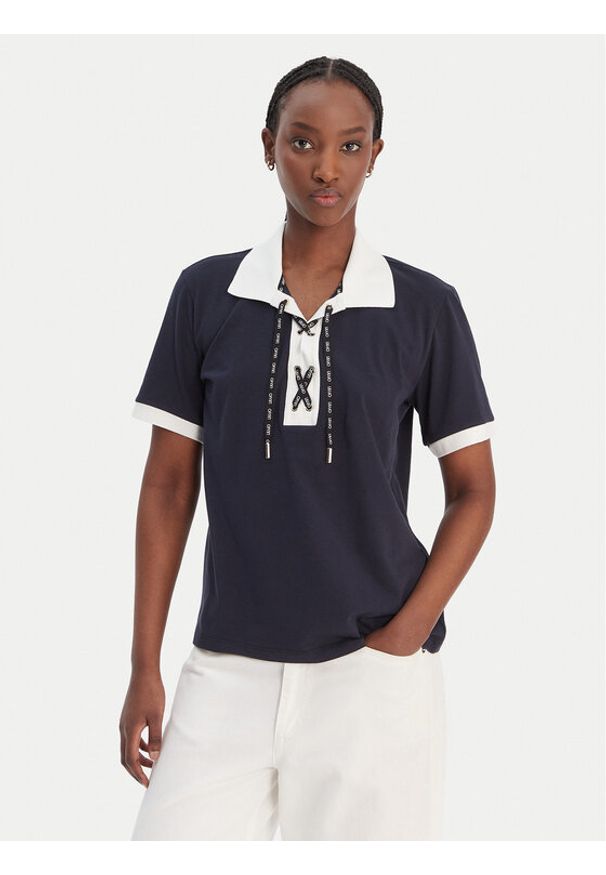 Liu Jo Sport T-Shirt TA6176 JS003 Granatowy Regular Fit. Kolor: niebieski. Materiał: bawełna. Styl: sportowy