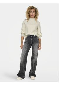 only - ONLY Golf Katia 15324678 Écru Regular Fit. Typ kołnierza: golf. Materiał: syntetyk