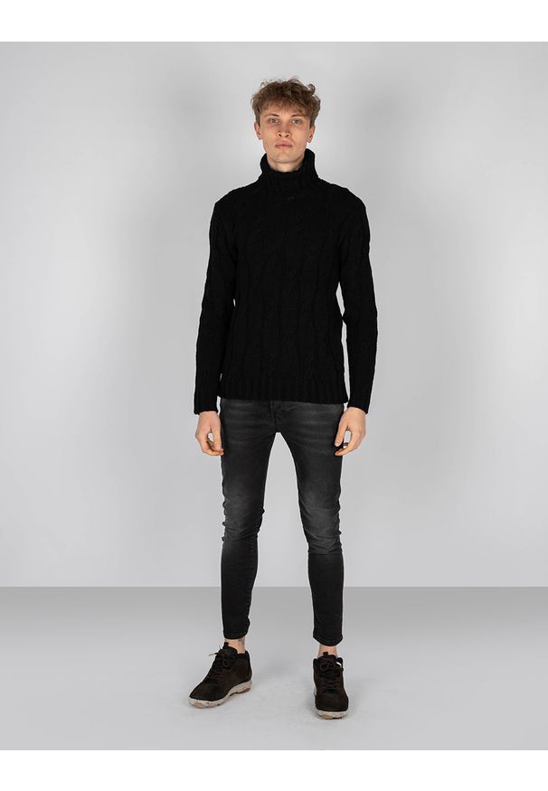 Xagon Man Sweter "Turtleneck" | A21081J10301 | Mężczyzna | Czarny. Okazja: na co dzień. Typ kołnierza: golf. Kolor: czarny. Materiał: wełna, akryl. Styl: casual