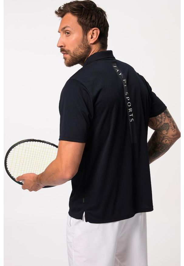 JAY-PI - Męska Koszulka polo FLEXNAMIC® tenis rękaw 1/2 QuickDry nadruki. Typ kołnierza: polo. Kolekcja: plus size. Kolor: niebieski. Materiał: poliester, materiał. Wzór: nadruk