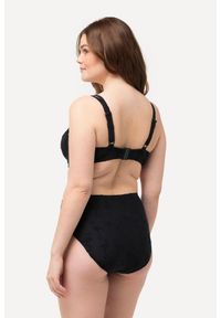 ULLA POPKEN - Damskie Bikini flamingi miękkie miseczki miseczka D fiszbiny. Kolekcja: plus size. Kolor: czarny. Materiał: poliester, elastan, poliamid, materiał