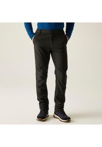 Regatta - Męskie spodnie trekkingowe Fenton Softshell. Kolor: czarny, brązowy, szary, wielokolorowy. Materiał: softshell. Sezon: lato. Sport: turystyka piesza #1