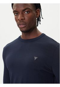 Guess Sweter M4YR29 Z3DM0 Granatowy Regular Fit. Kolor: niebieski. Materiał: wiskoza #5