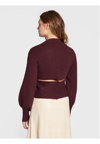 Bruuns Bazaar Sweter Irina BBW3027 Bordowy Regular Fit. Kolor: czerwony. Materiał: syntetyk