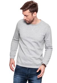 Lee - BLUZA MĘSKA LEE CREW SWEATSHIRT GREY MELE L82JUB37. Styl: klasyczny