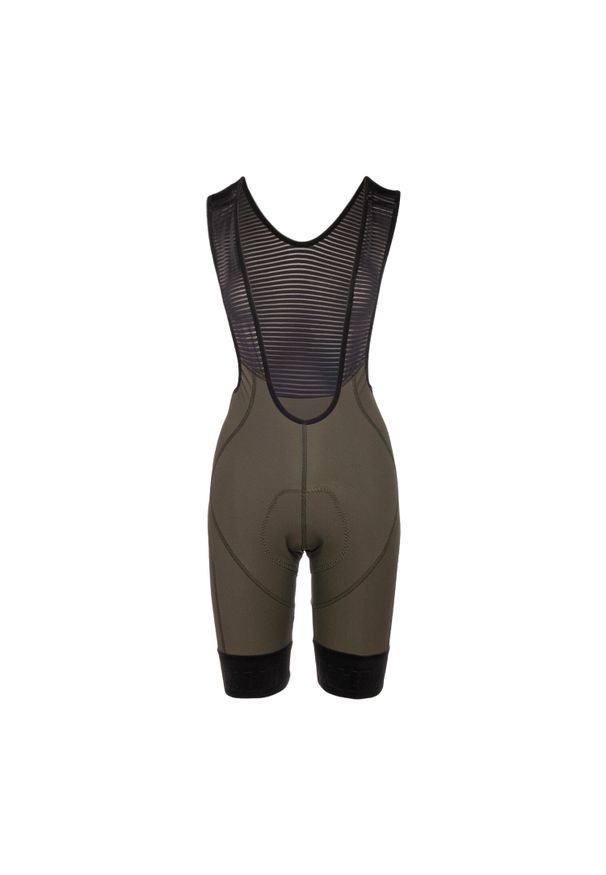 BIORACER - Damskie spodenki na szelkach i w pasie Bioracer Icon Audax. Kolor: zielony. Sezon: lato. Sport: kolarstwo