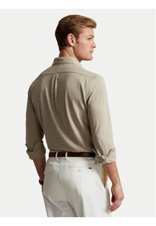 Polo Ralph Lauren Koszula 710654408119 Beżowy Regular Fit. Typ kołnierza: polo. Kolor: beżowy. Materiał: bawełna