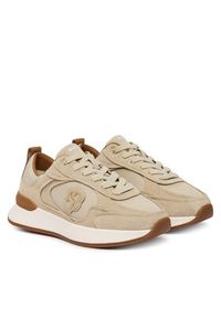 BOSS Sneakersy B Icon Runn 50563381 Beżowy. Kolor: beżowy. Materiał: skóra, zamsz #5