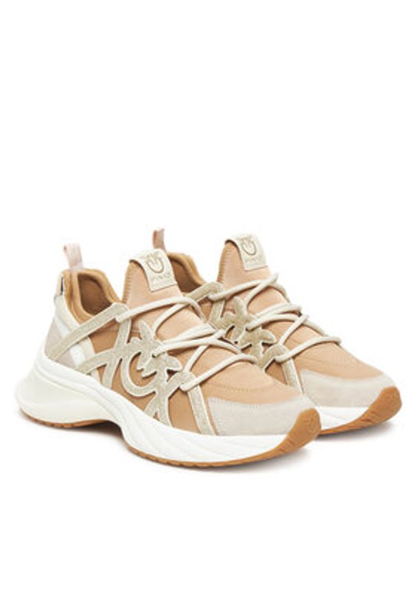Pinko - PINKO Sneakersy Ariel 01 SS0023T038 Beżowy. Kolor: beżowy. Materiał: materiał