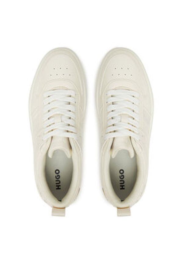 Hugo - HUGO Sneakersy Lyssa 50548151 Biały. Kolor: biały. Materiał: skóra