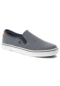 Szare Tenisówki Wrangler Wsuwane Obuwie Męskie. Okazja: na co dzień, na spacer. Zapięcie: bez zapięcia. Kolor: szary. Materiał: jeans, denim, materiał. Szerokość cholewki: normalna. Styl: casual