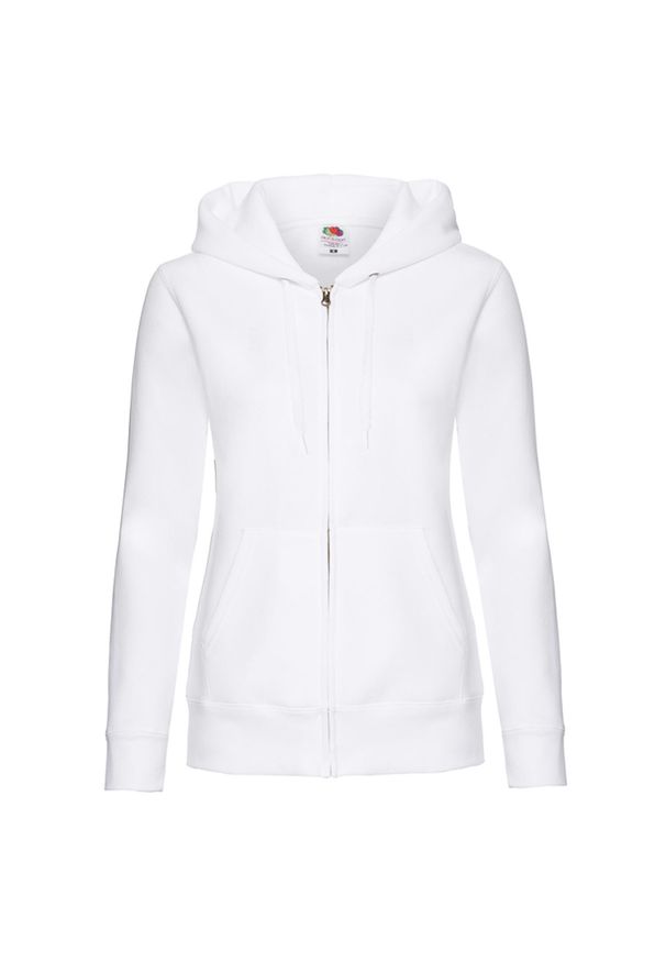 FRUIT OF THE LOOM - Bluza Damska Premium Z Kapturem. Typ kołnierza: kaptur. Kolor: biały