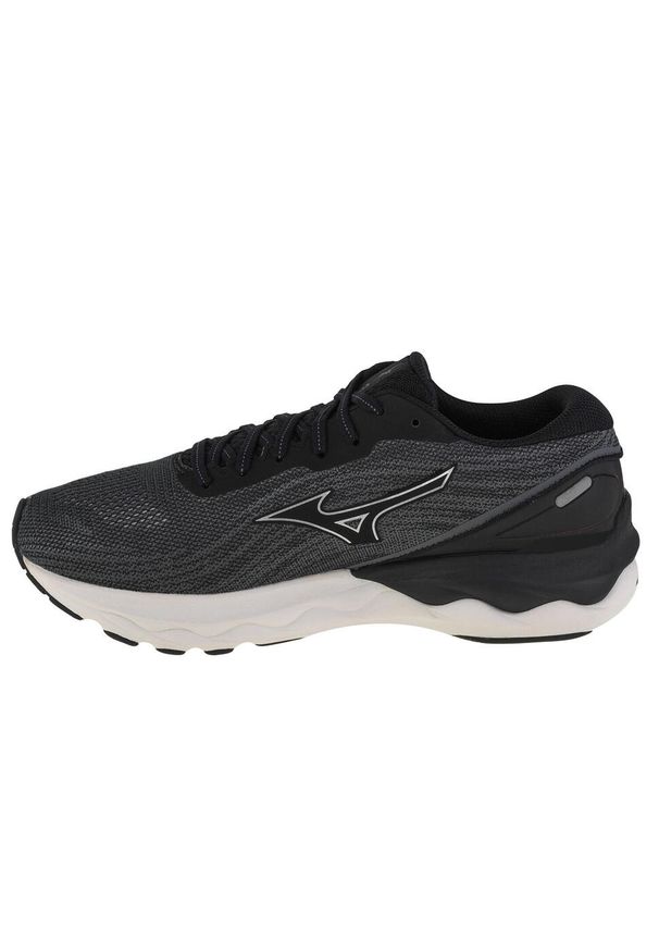 Buty do biegania męskie, Mizuno Wave Skyrise 3. Kolor: wielokolorowy, czarny, szary. Materiał: guma, materiał, tkanina, syntetyk. Model: Mizuno Wave