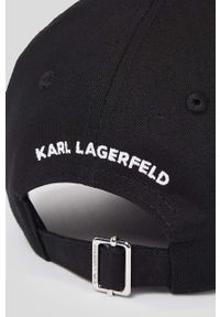 Karl Lagerfeld czapka z daszkiem kolor czarny z aplikacją. Kolor: czarny. Wzór: aplikacja #3