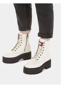 Tommy Jeans Botki Tjw Boot Zip Up EN0EN02305 Biały. Kolor: biały. Materiał: skóra #5