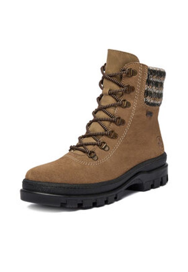 Rieker Trzewiki CEO-X8233-64 Beżowy. Kolor: beżowy. Materiał: zamsz, skóra