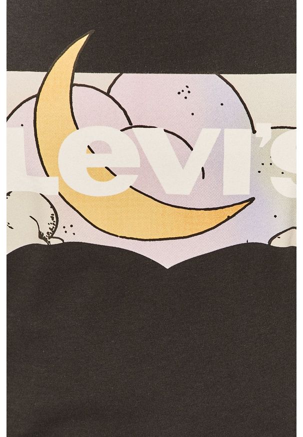 Levi's® - Levi's - T-shirt. Okazja: na co dzień, na spotkanie biznesowe. Kolor: czarny. Wzór: nadruk. Styl: biznesowy, casual