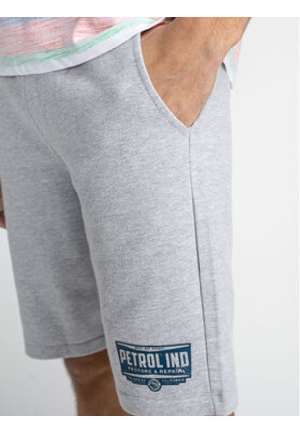 Petrol Industries Szorty sportowe M-1030-SHO506 Szary Regular Fit. Kolor: szary. Materiał: syntetyk. Styl: sportowy