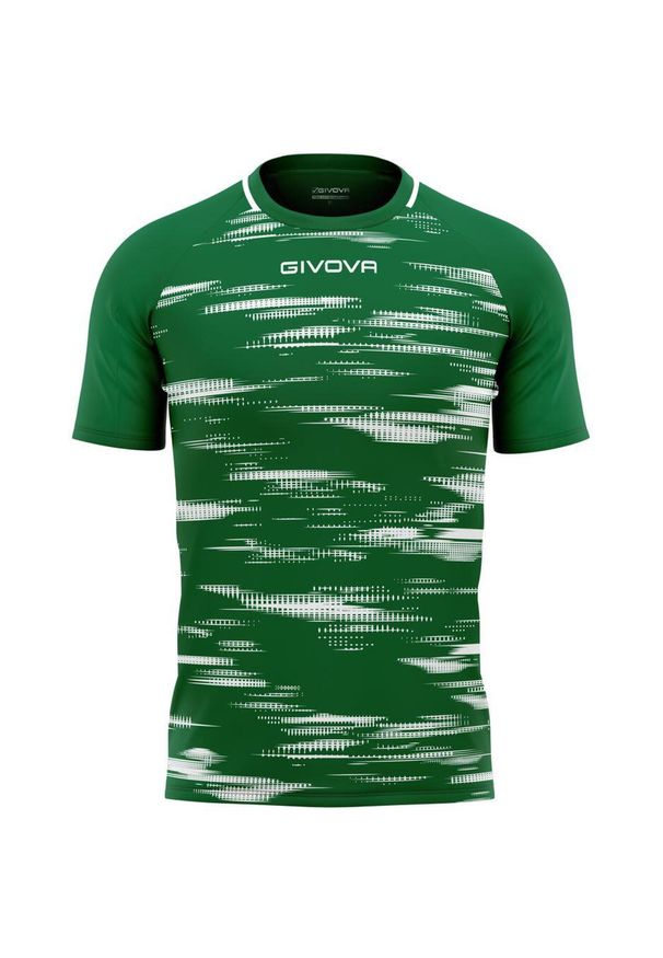 Givova Pixel Sport T-shirt 3xs zielona biała dla dzieci. Kolor: zielony, biały, wielokolorowy. Materiał: poliester. Wzór: haft. Sport: piłka nożna