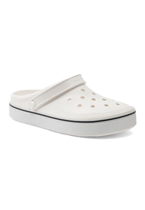 Klapki plażowe męskie Crocs Crocband Clean Of Court Clog. Okazja: na plażę. Kolor: biały