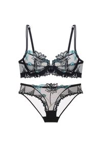 Intica - Komplet bielizny z koronką na specjalne okazje Mallaurie. Kolor: czarny. Materiał: koronka. Wzór: koronka