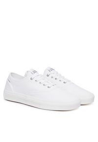 TOMMY HILFIGER - Tommy Hilfiger Tenisówki Th Vulc Cup Long Lace Canvas FM0FM05874 Biały. Kolor: biały. Materiał: materiał #6