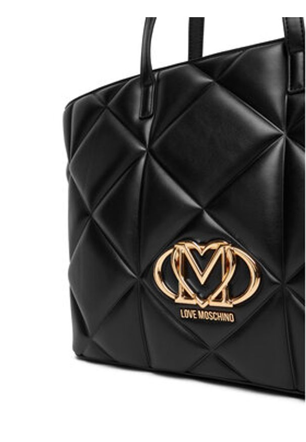 Love Moschino - LOVE MOSCHINO Torebka JC4120PP0NLC0000 Czarny. Kolor: czarny. Materiał: skórzane