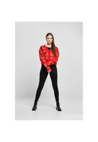 Kardigan damski Urban Classics Szorty oversized christmas. Kolor: czerwony, wielokolorowy, żółty #1