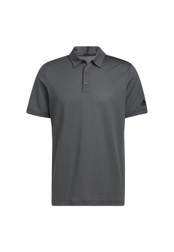 Adidas - Ottoman Stripe Polo Shirt. Typ kołnierza: polo. Kolor: czarny, szary, wielokolorowy. Materiał: materiał. Styl: sportowy